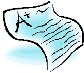 Graphic of a reserach paper with a good grade